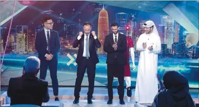  ?? ?? The moment the winner of Stars of Science Season 13, Riadh Abdelhedi from Tunisia, was announced.