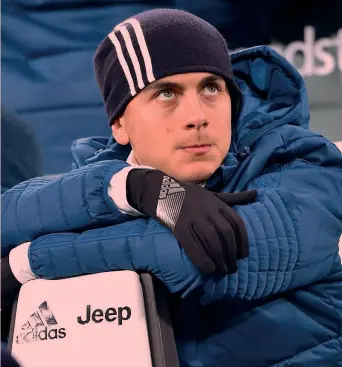  ?? GETTY ?? Paulo Dybala, 24 anni, in panchina contro l’Inter: in tre anni alla Juventus 56 reti in 117 partite