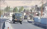  ??  ?? An army convoy in Leh on August 13.