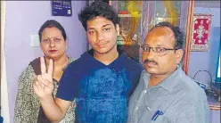  ?? HT PHOTO ?? ▪ Utkarsh Gupta with his parents.