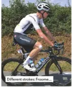  ??  ?? Different strokes: Froome...