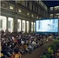  ??  ?? Il cinema al piazzale degli Uffizi