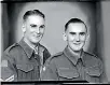  ??  ?? These two servicemen had their photograph taken by Joseph Swainson in the 1940s. Please let us know if you can identify these men.