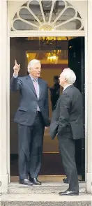  ?? Foto: AFP/Leal-Olivas ?? Offene Tür für Michel Barnier in der Downing Street. Brüssel/London