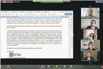  ?? CORTESÍA ?? Aprobación. La mesa legislativ­a sesionó y calificó el proceso a Romo.