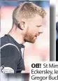  ??  ?? Off! St Mirren’s Adam Eckersley, left, and Gregor Buchanan are sent off