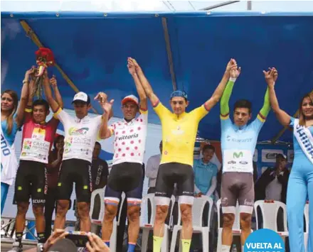  ??  ?? META.Pablo Caicedo se adjudicó la última etapa montañosa de la Vuelta. (Foto: DeporteEc)