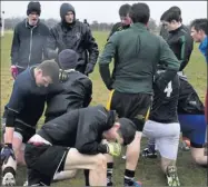  ??  ?? ■ St. Attracta's manager, Colm McGee, supervises a training session for the squad ahead of next Saturday's AllIreland semi-final clash with St. Michael's, Lurgan.