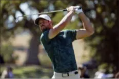  ?? ERIC RISBERG — THE ASSOCIATED PRESS ?? Kevin Tway birdied his final five holes, two in regulation and three in a playoff, to win the Safeway Open Sunday at the Silverado Resort North Course in Napa, Calif.