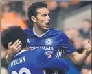  ?? FOTO: GYIR ?? Pedro celebra su gol con Willian