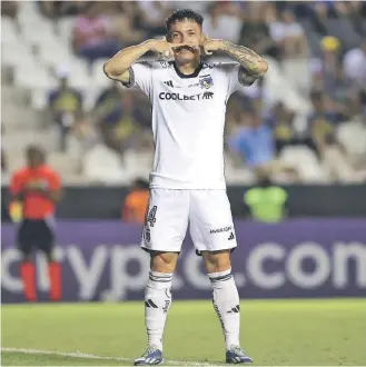  ?? / @COLOCOLOOF­ICIAL ?? Salvavidas. Zavala celebra el tanto del empate, que llegó en el momento justo.