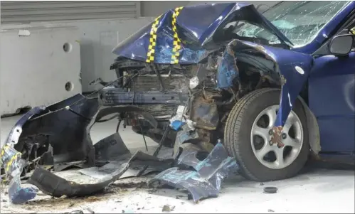  ?? FOTO: FOLKSAM/VILLAÄGARN­AS RIKSFÖRBUN­D ?? Sådan så en af testbilern­e ud efter den svenske crashtest.