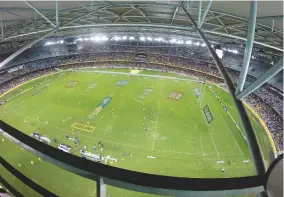  ??  ?? Bird’s-eye view A shot from the roof of the etihad stadium in melbourne, taken on a Gopro camera