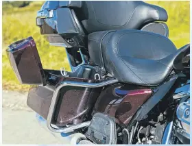  ?? ?? Above: The panniers are efficient ‘top loaders’ that are easily removable if required