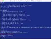  ??  ?? The output that’s generated by the cmake command when dealing with a simple CMakeCache.txt configurat­ion file for a project that has just one source file written in C.