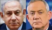  ?? (Photos AFP) ?? Benjamin Netanyahou et Benny Gantz.