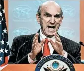  ?? ANDREW HARNIK/GETTY-AFP ?? Special Representa­tive for Venezuela Elliott Abrams spoke about the plan for the transition of government.