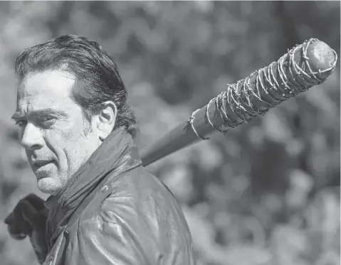  ?? GENE PAGE, AMC ?? Negan (Jeffrey Dean Morgan) and his bat, “Lucille,” have dominated The Walking Dead for nearly two seasons.