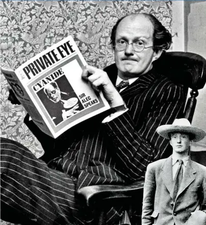  ??  ?? Left: Auberon Waugh in the Soho offices of Private Eye magazine, to which he was a regular contributo­r, 1972. Below: Waugh as a teenager in 1955