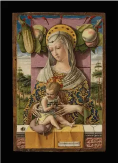  ??  ?? Carlo Crivelli, Madonna and Child (1480).