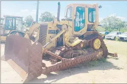  ?? (Pics: Mlondzi Nkambule) ?? This Bulldozer was the most expensive item under the heavy plant equipment. It went for E380 000, from a reserve price of E150 000.