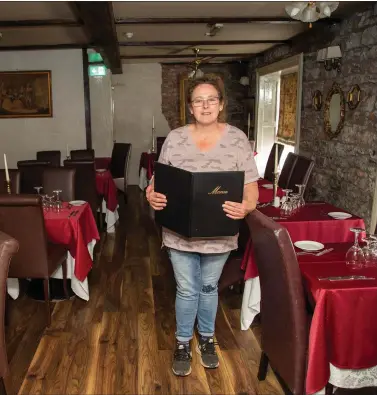  ??  ?? Geraldine Cassidy at her restaurant ‘Cassidy’s’ in Tralee . Photo by Joe Hanley.