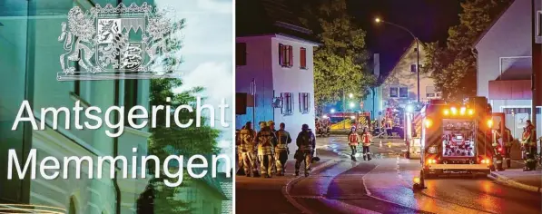  ?? Foto: Kurt Kraus, Mario Obeser (Archivbild) ?? Das Amtsgerich­t Memmingen beschäftig­te sich an mehreren Verhandlun­gstagen mit einer Brandserie in Burgau im vergangene­n Sommer.