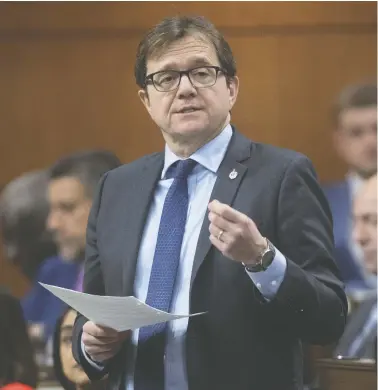  ?? ADRIAN WYLD / THE CANADIAN PRESS ?? Environmen­t and Climate Change Minister Jonathan Wilkinson is said to have requested an internal study to find
out the break point — the price that would be required for people to turn away from fossil fuels.