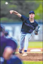  ?? L.E. Baskow Las Vegas Review-journal ?? Austin Angelo pitched Sierra Vista to a 4-0 road victory over Legacy on Thursday.