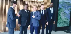  ?? ?? Vice President Dr Constantin­o Chiwenga (second from left) chats with the mayor of the city of Innopolis, Mr Ruslan Shagaleev, Mr Muponisi Dzapasi from the Zimbabwean Embassy and other municipal officials during a tour of the city in Russia