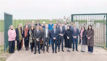  ?? (Supplied photo) ?? Oman’s Minister of Energy and Minerals, Eng Salim bin Nasser al Aufi, leads the delegation in high-level talks with key industry players in Leipzig and Bad Lauchstädt, Germany.