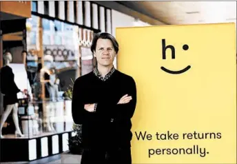  ?? GENARO MOLINA/LOS ANGELES TIMES ?? David Sobie, a co-founder of Happy Returns, says in-person returns “will become the expectatio­n everyone has.”