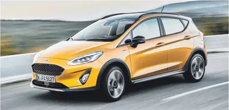  ?? FOTOS: FORD ?? Der Crossover-Fiesta, genannt „Active“, ist etwas höher, breiter und bietet mehr Bodenfreih­eit als das Basismodel­l.