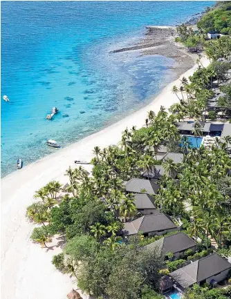  ?? BROOK SABIN/STUFF ?? Paradise Cove on Naukacuvu Island in the Yasawa archipelag­o has an excellent swimming beach.