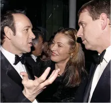  ??  ?? Chat: Spacey and Andrew at a theatre event in 2003