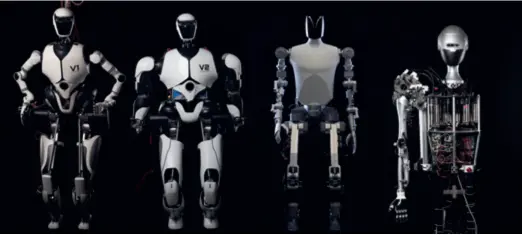  ?? ?? The Q Family humanoid robots developed by the Chinese Academy of Sciences