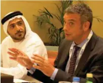  ??  ?? Issam Kazim, CEO, Dubai Corporatio­n for Tourism and Commerce Marketing and Mark Bennett, Senior Vice President, Internatio­nal Operations, DTCM