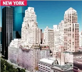  ??  ?? Next to Central Park: Four New York City flats totalling $13million