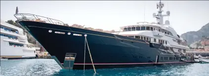  ??  ?? Keeping afloat: Among his ‘ boys’ toys’ is the superyacht Hampshire II, which cost £130million