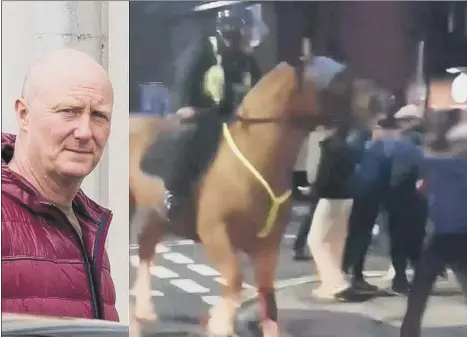  ??  ?? BANNING ORDER Derek Jennings, 53, of Laburnum Grove, Copnor, punched a police horse in the mouth and nose