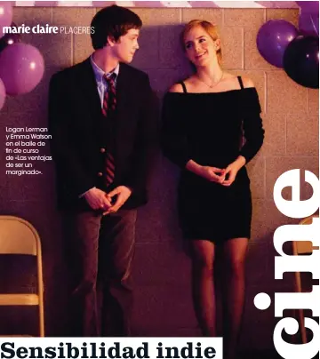  ??  ?? Logan Lerman y Emma Watson en el baile de fin de curso de «Las ventajas de ser un marginado».