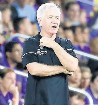  ?? STEPHEN M. DOWELL/ORLANDO SENTINEL ?? Orlando Pride coach Tom Sermanni won’t be back next season. He ended his tenure with the team Friday with a 25-30-13 record. After entering the 2018 season with high expectatio­ns, the Pride went 8-10-6.