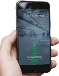  ??  ?? Left: Gatwick’s augmented reality route planner