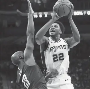  ?? Kin Man Hui / San Antonio Express-News ?? Rudy Gay’s skillset and temperamen­t seemed to be a perfect fit for the Silver and Black, but his injuries and the Kawhi Leonard injury saga didn’t allow him to fully flourish.