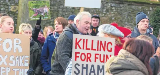  ?? Picture: The Gather Photograph­y ?? Protesters at the Boxing Day meet