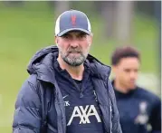  ?? ?? Liverpool manager Jurgen Klopp at a team training session