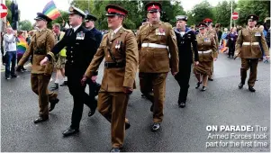  ??  ?? ON PARADE: The Armed Forces took part for the first time