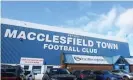  ??  ?? Macclesfie­ld Town were last year deducted six points after pleading guilty to numerous EFL charges. Photograph: Simon Roe/TGS Photo/REX/Shuttersto­ck