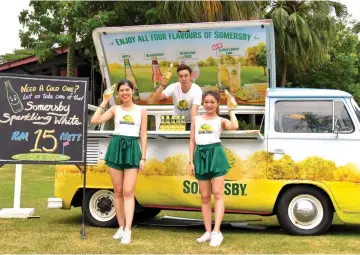  ??  ?? Fans can also look out for the Somersby Kombi mobile pop-up bar, offering the newly-launched Somersby Sparkling White.