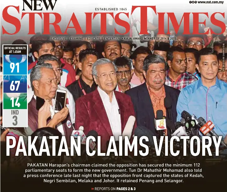 Pakatan Claims Victory Pressreader